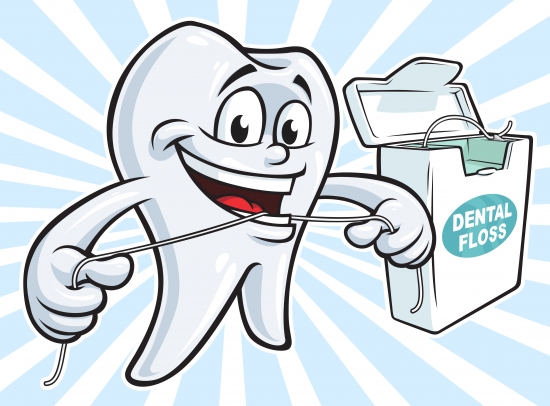 Flossing your teeth